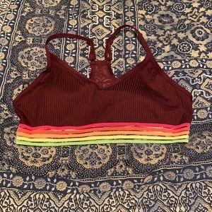 Pink sports bra